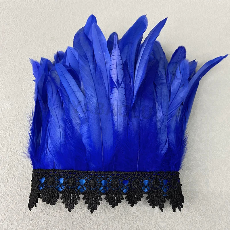 Natural Feather Sleeve Cuffs Gloves Party Cosplay Lace Wrist Cuffs Fur Sleeve Furry Accessories Carnival Stage Show Costume - Daisan Mart
