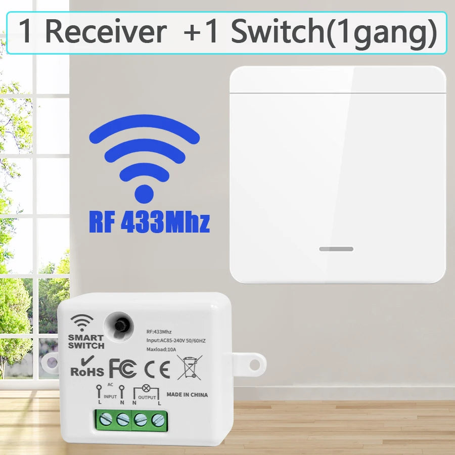 Smart switch RF 433MHz remote control LED