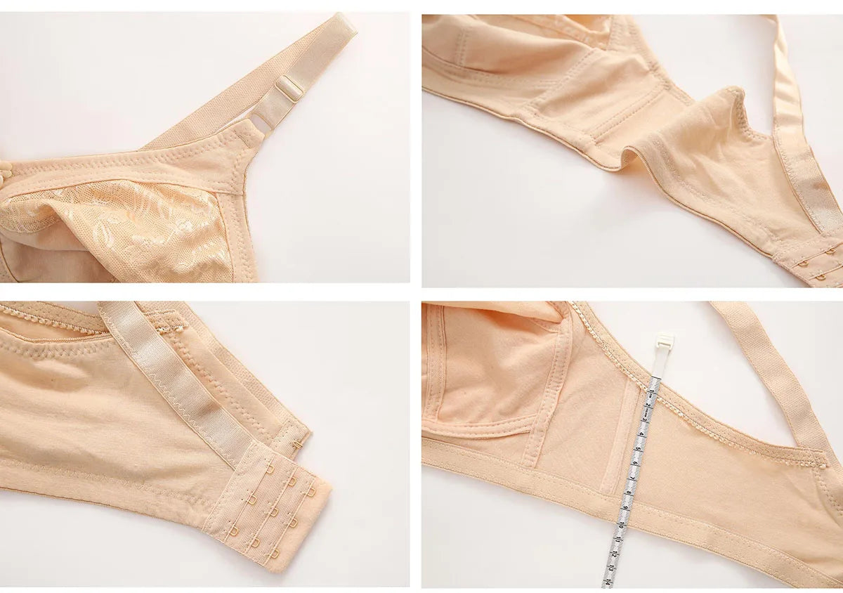 Sexy lace bra without underwire to lift bust for women in large size