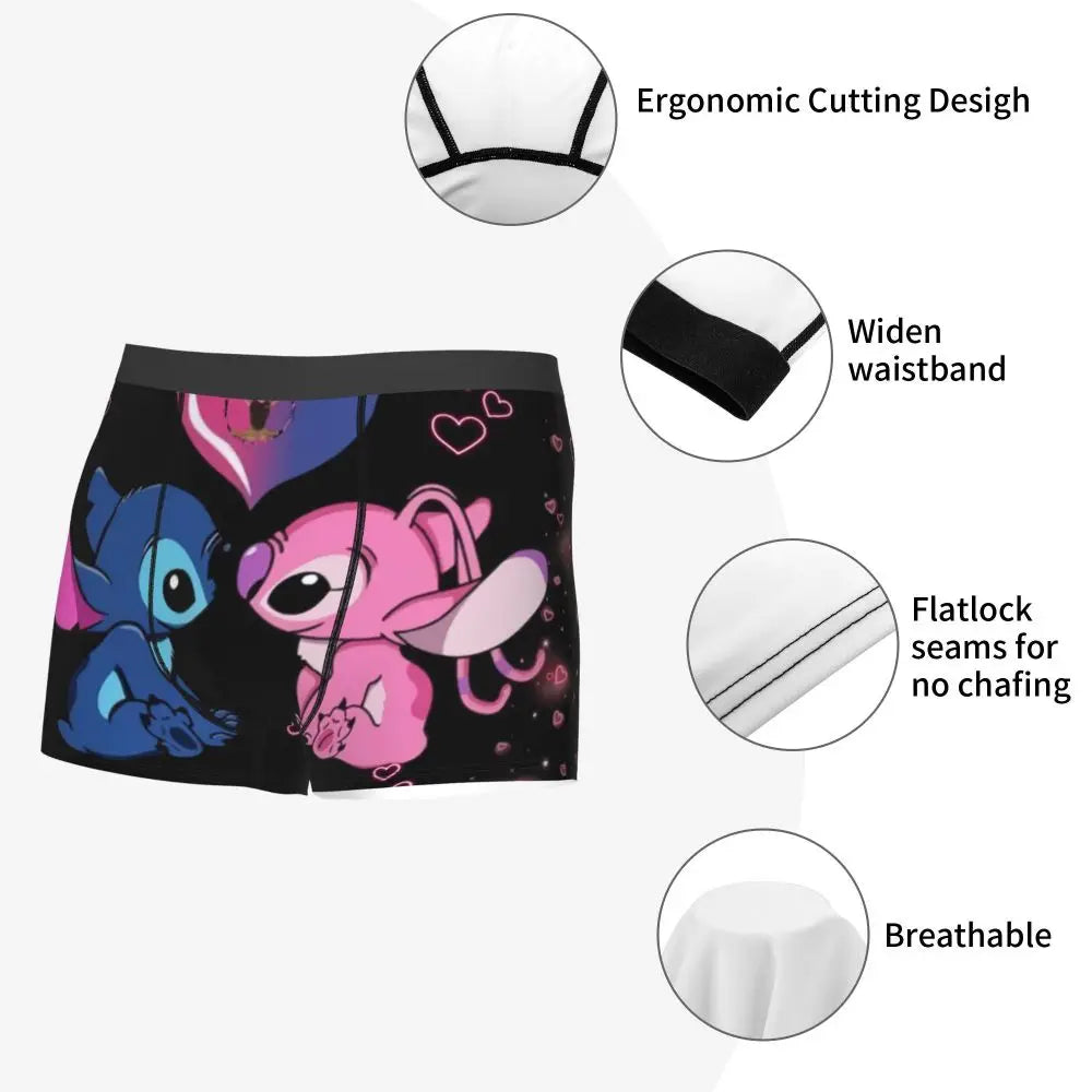 Quần Sịp Nam Lilo Stitch Thoải Mái Phong Cách Anime