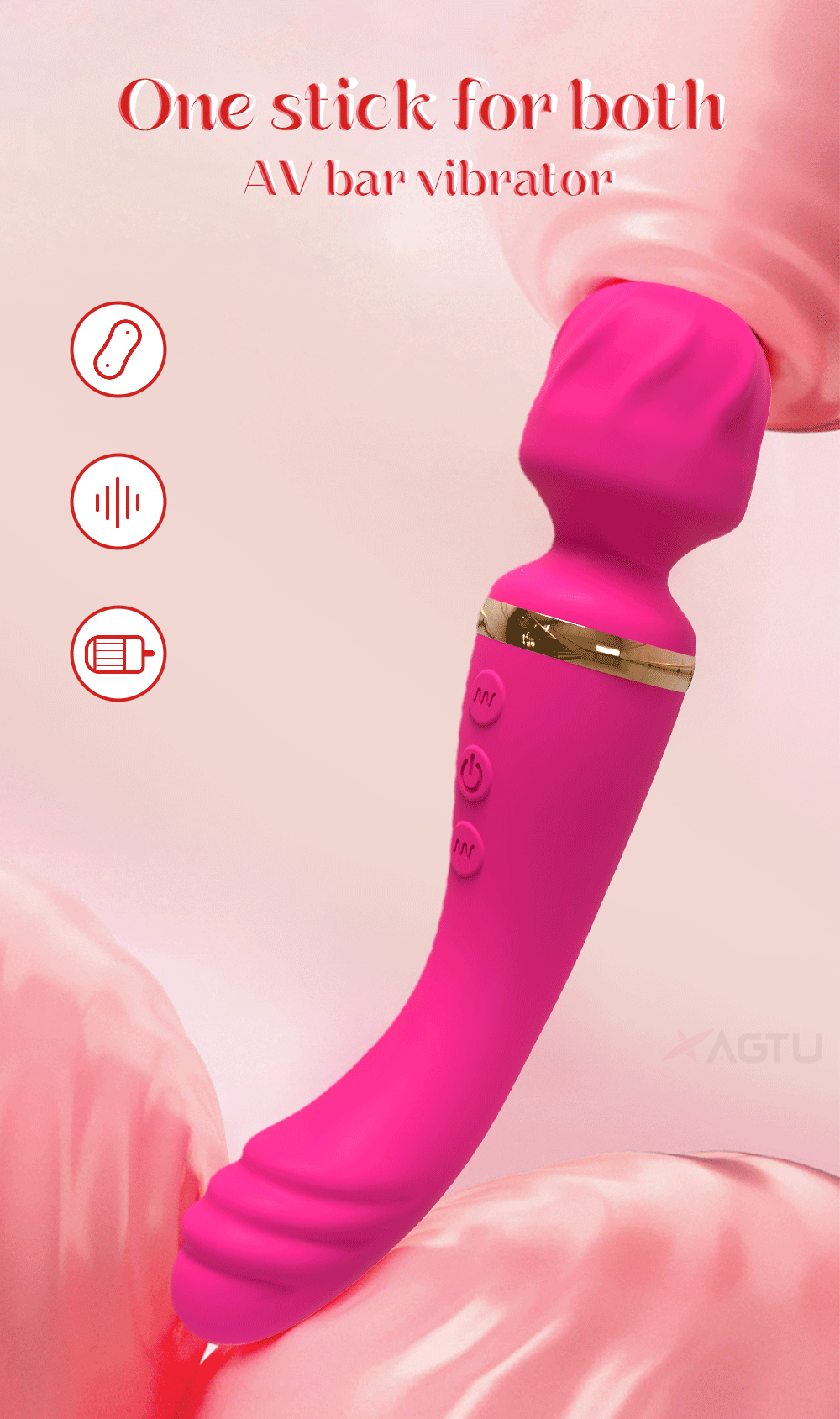 Multi-function G-Spot Stimulating Vibrating Magic Wand for Women