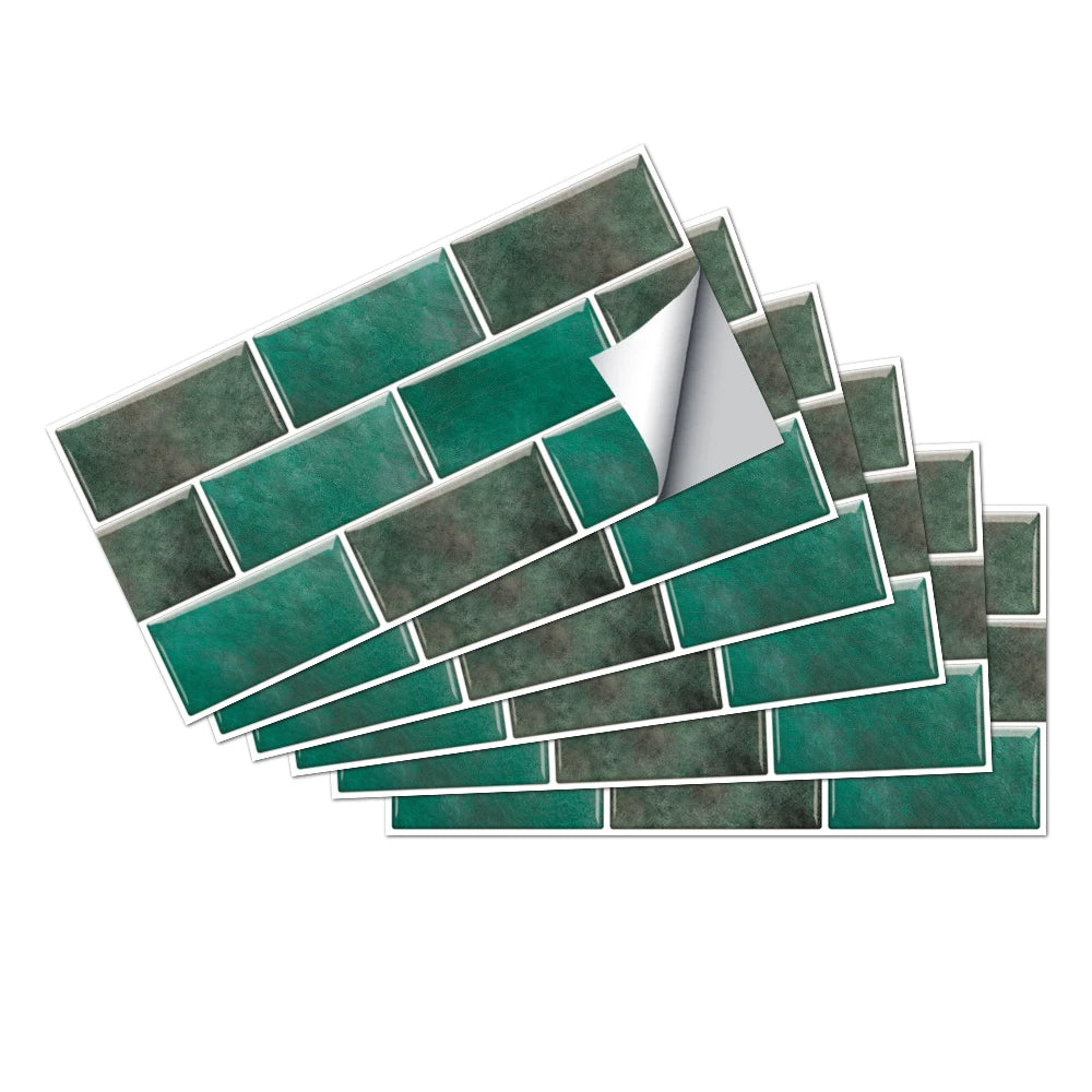 Wallpaper Ceramic Marble Colorful 3D Bathroom Waterproof Kitchen Oil-proof Wall Decal Decorative Tile Stickers Self-adhesive PVC