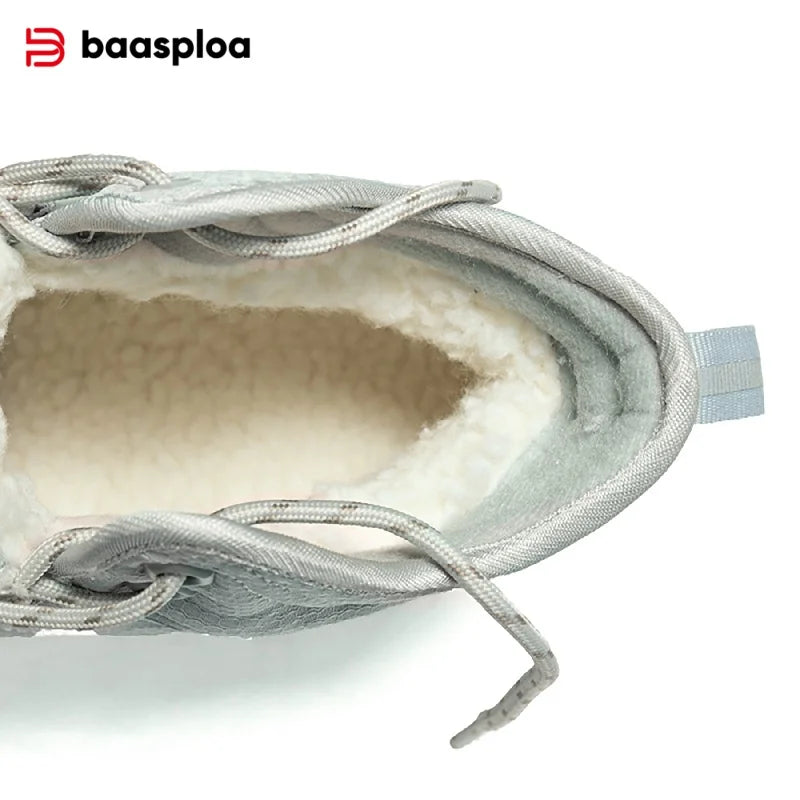 Giày Boot Nữ Baasploa Lót Lông Ấm Chống Trượt, Chống Nước