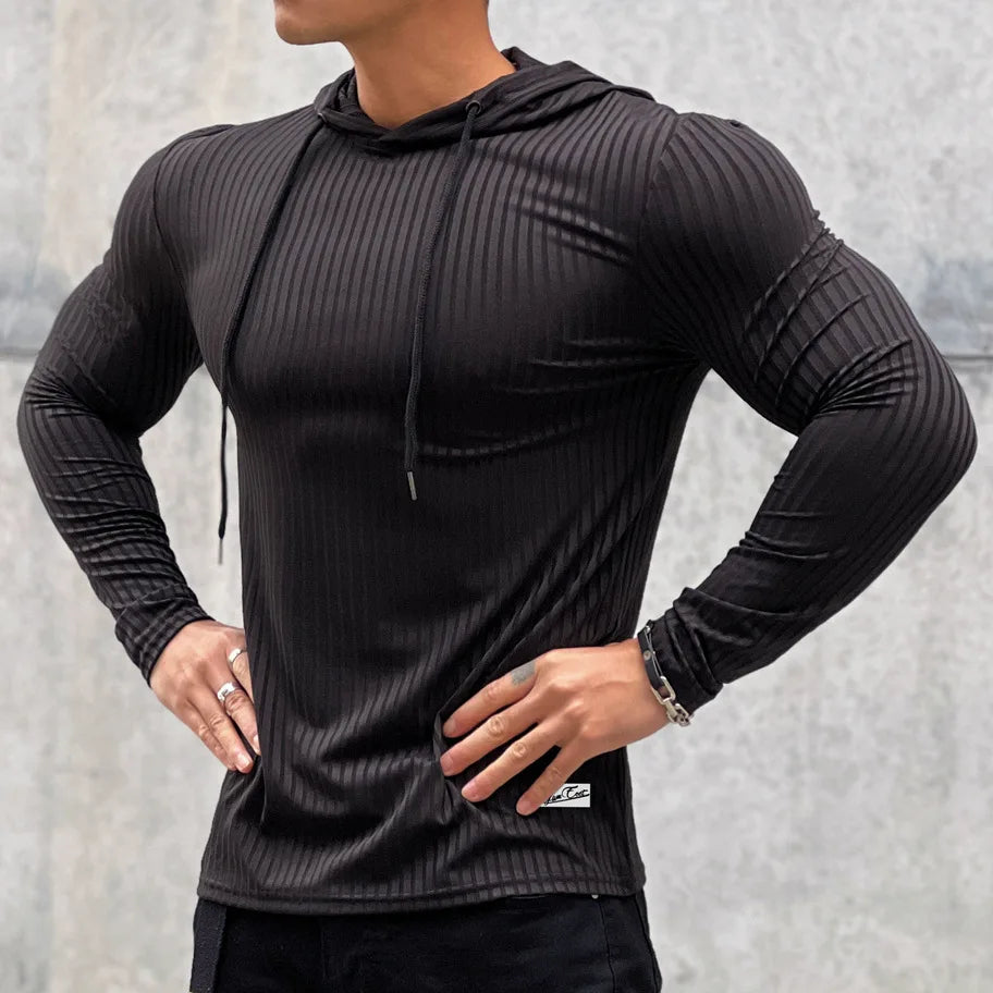 Men's Breathable Long Sleeve Gym Fitness Sports Shirt