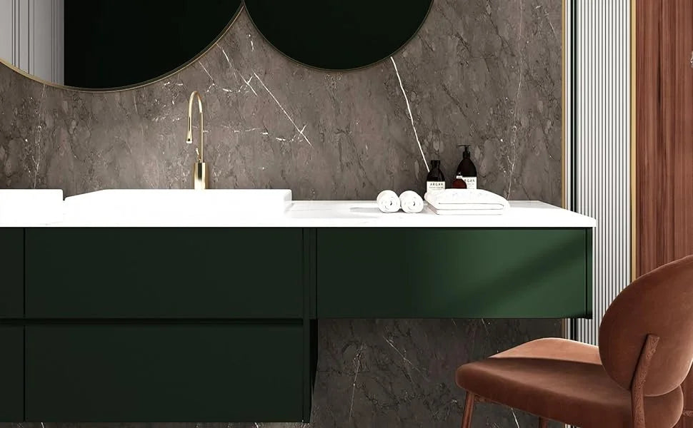 Dark blue waterproof wallpaper for interior decoration