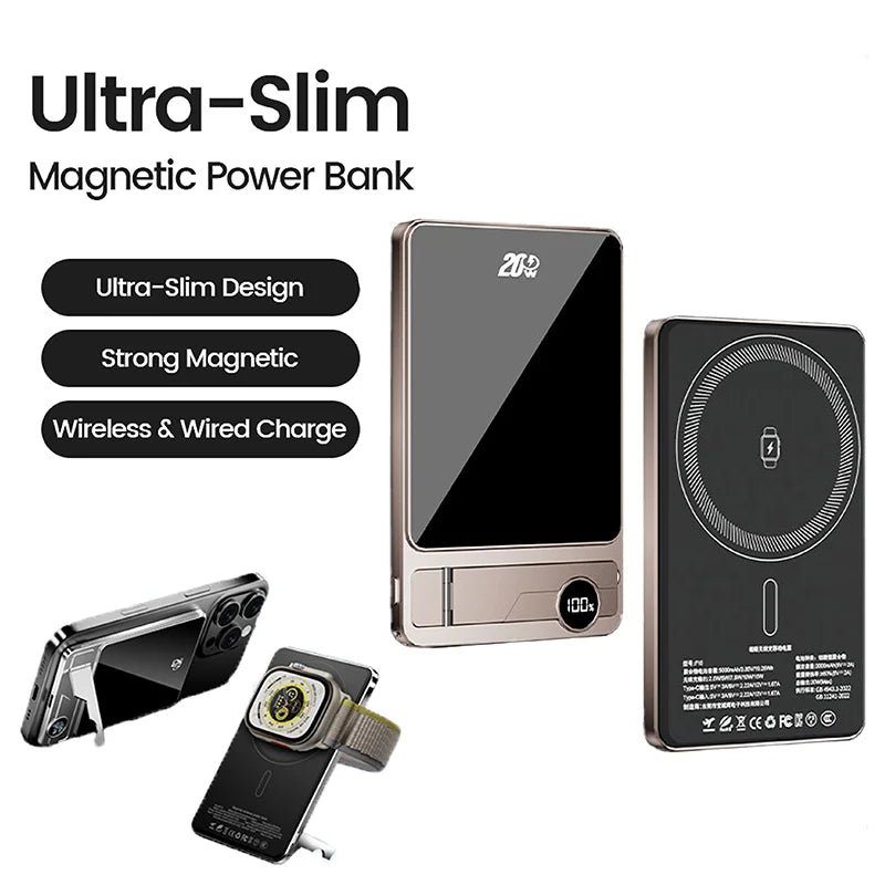 Pin Dự Phòng 10000mAh Sạc Không Dây Từ Tính MagSafe