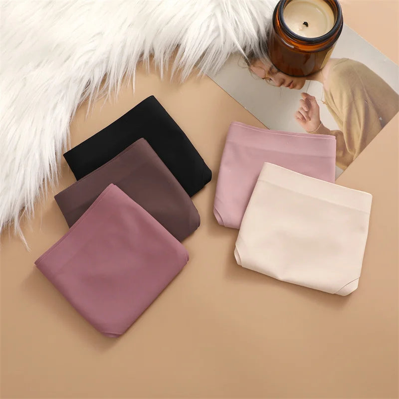 Set of 3 Sexy Ice Silk Low-Waist Ultra-Thin Women's Panties