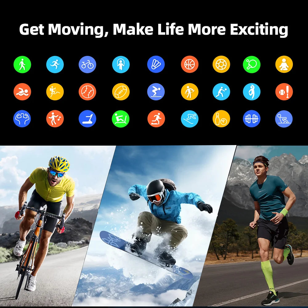 2025 Smart Sports Watch, Slim and Light, 110+ Sports