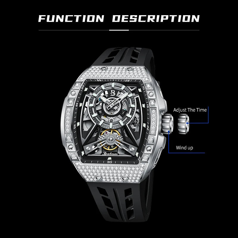 BRUBOSES 2024 - Đồng hồ nam lặn 5ATM kim cương