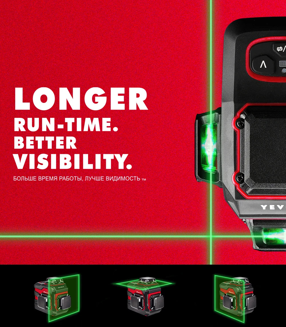 360° Máy Cân Mực Laser Xanh YEVOLT 12/16 Tia - Daisan Mart