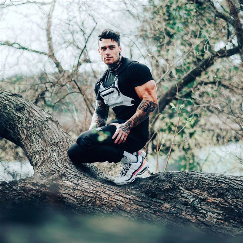 Men's Gym T-shirt Cotton Bodycon Cool 2024