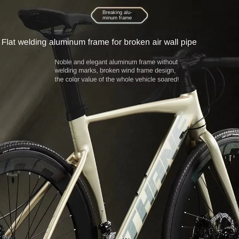700C curved handle road bicycle 27 speed oil disc brake gravel bike ultralight aluminum alloy frame Road Racing bicicleta aldult - Daisan Mart