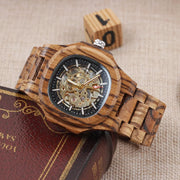 Đồng Hồ Cơ Học Gỗ Sang Trọng Thời Trang Nam Nữ