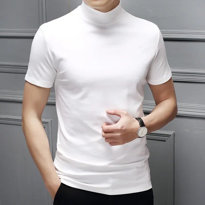 Men's Short Turtleneck Sweater, Bodycon, Youthful Fashion