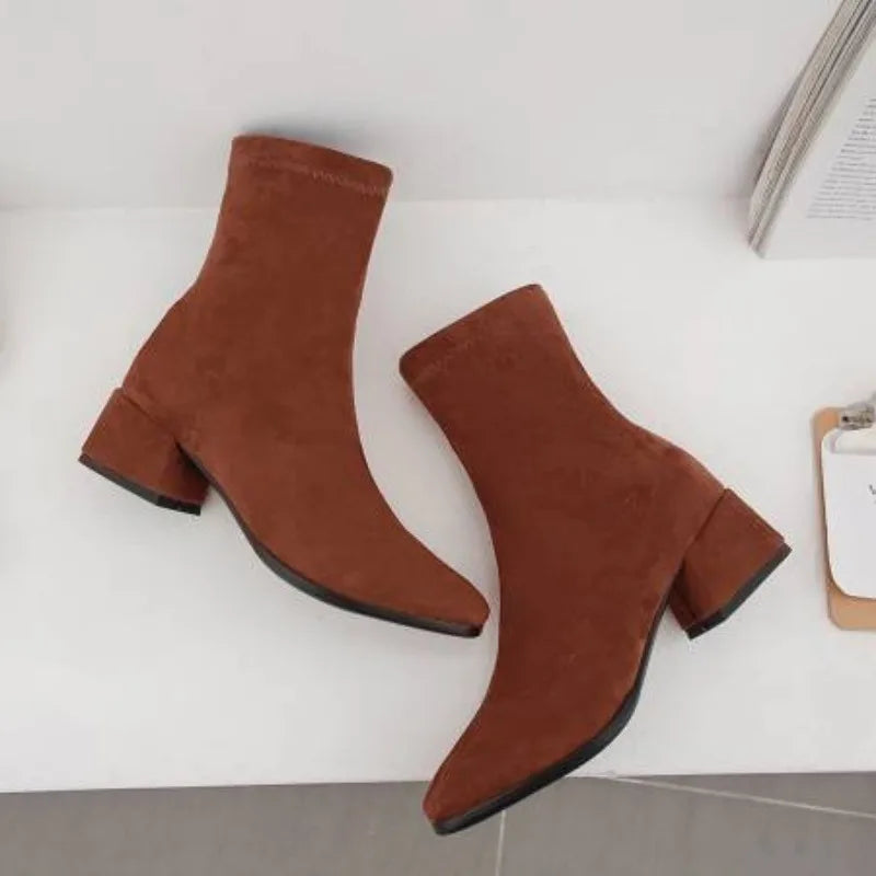 ###NASBAVI Women's Short Boots 2025 Fall Winter Soft Black