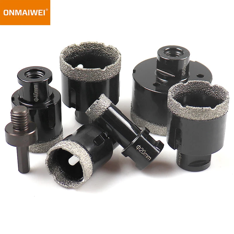 7pcs Angle Grinder Bit Diamond Hole saw Dry Vacuum Brazed Drilling Core Bits Set Porcelain Tiles Granite Marble Hole Saw