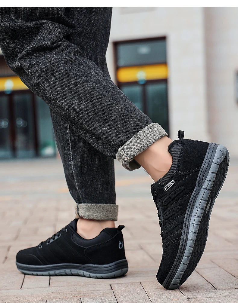 Giày Trượt Ván Nam Thu Retro Da Lộn Jeans Thời Trang