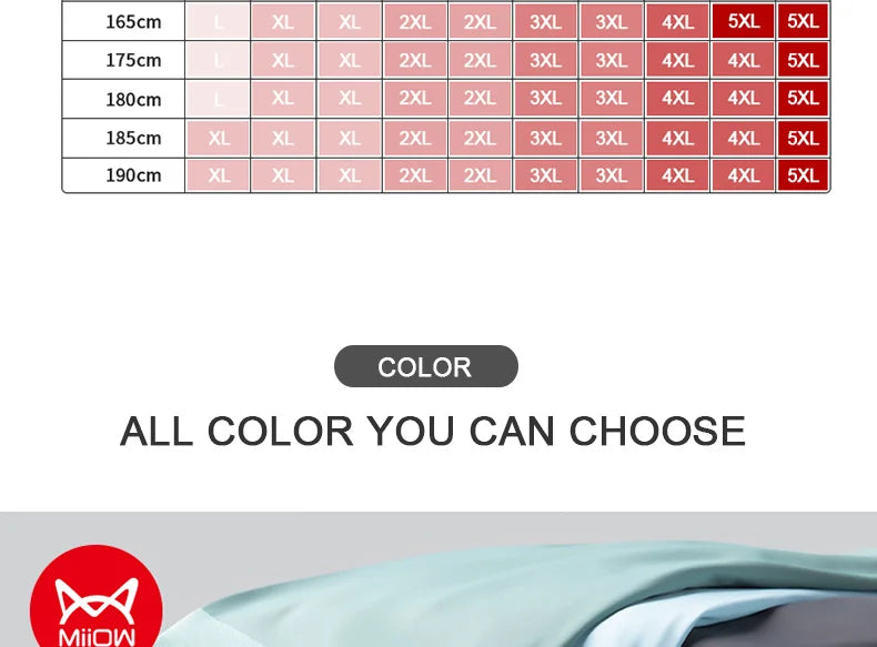 MiiOW Men's Underwear 3PCS Cold Silk Antibacterial L-5XL