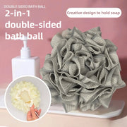 2 in 1 Bath Sponge with Soft Exfoliating Pouch
