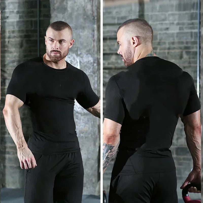 Men's Gothic Quick Dry Stretch Fitness T-Shirt