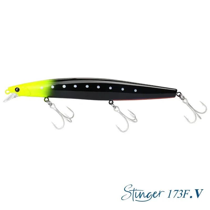 TSURINOYA Shore Fishing STINGER 173F Floating Minnow Silm Fishing Lure 173mm 37.5g Saltwater Hard Plastics Big Game Hard Bait