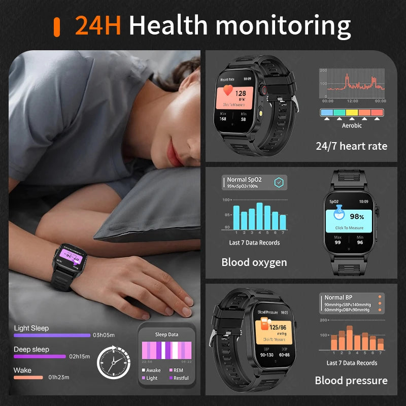 LIGE 2.01 Smart Watch Bluetooth Call Health