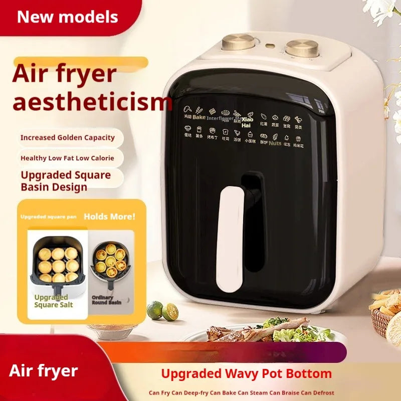6L Air fryer Electric Air Fryers Oil-free Automatic Large capacity multifunctional air electric fryerully automatic all-in-one