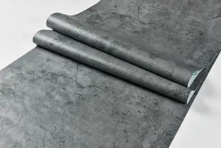 PVC Retro Cement Grey Waterproof Self-adhesive Wallpaper Hotel Cafe Library Living Room Bedroom Wall Renovation Vinyl Stickers