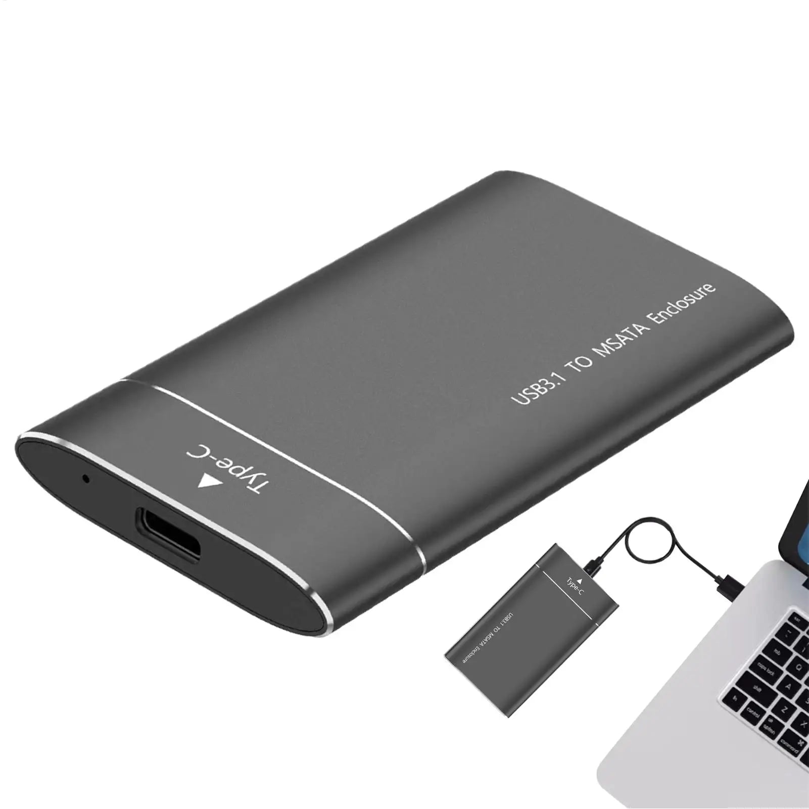 500GB Portable Hard Drive Connects to USB for Data Storage