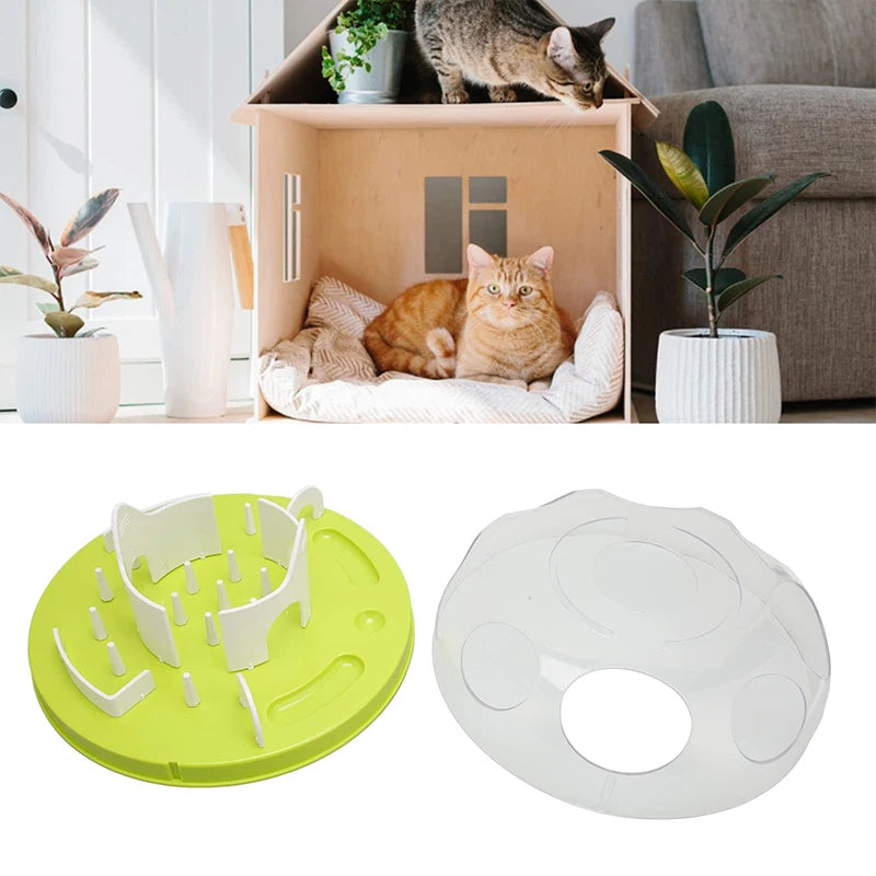 Pet Dog Cat Food Slow Feeder Jungle Design Puppy Anti Slip Treat Dispensing Toy Bowl Puzzle Slow Feeder Tray Pets Supplies