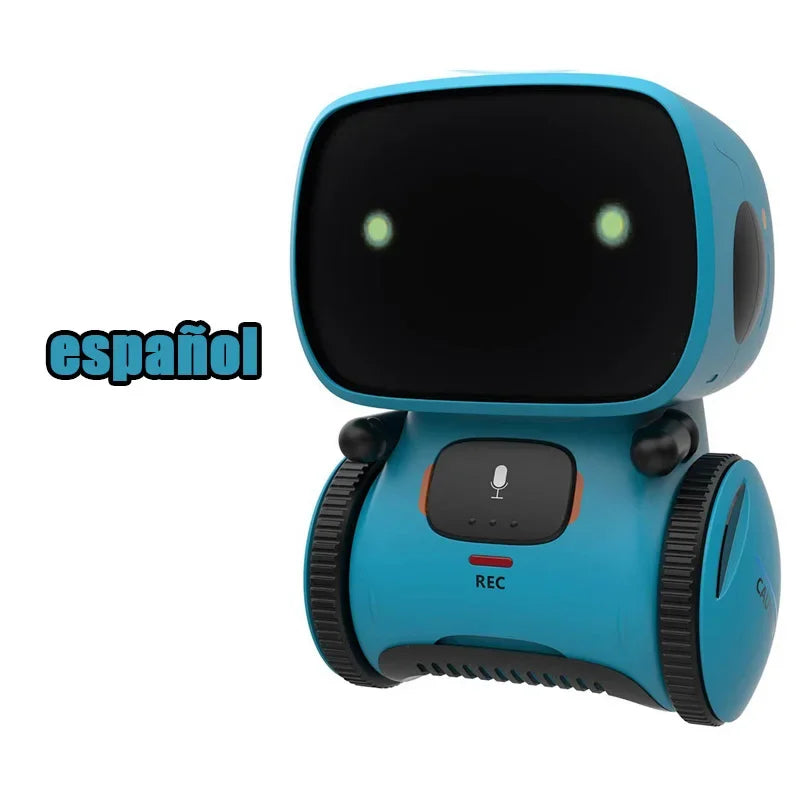 Emo Robot Intelligent Robots Russian & English & Spanish Version Voice & Touch control Toys Interactive Educational Children's G - Daisan Mart