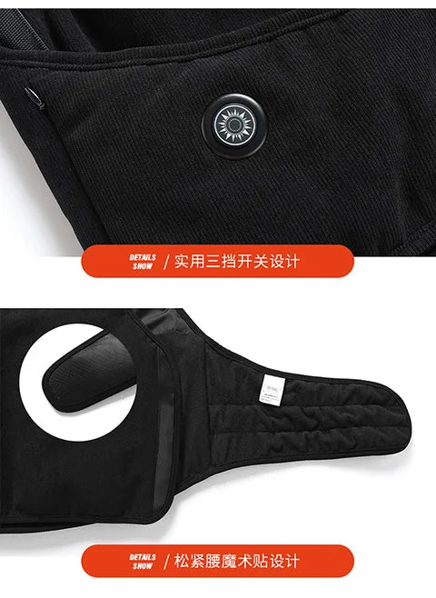 Áo Ghi Lê Sưởi Ấm 11 Vùng, Sạc USB Cho Nam Nữ