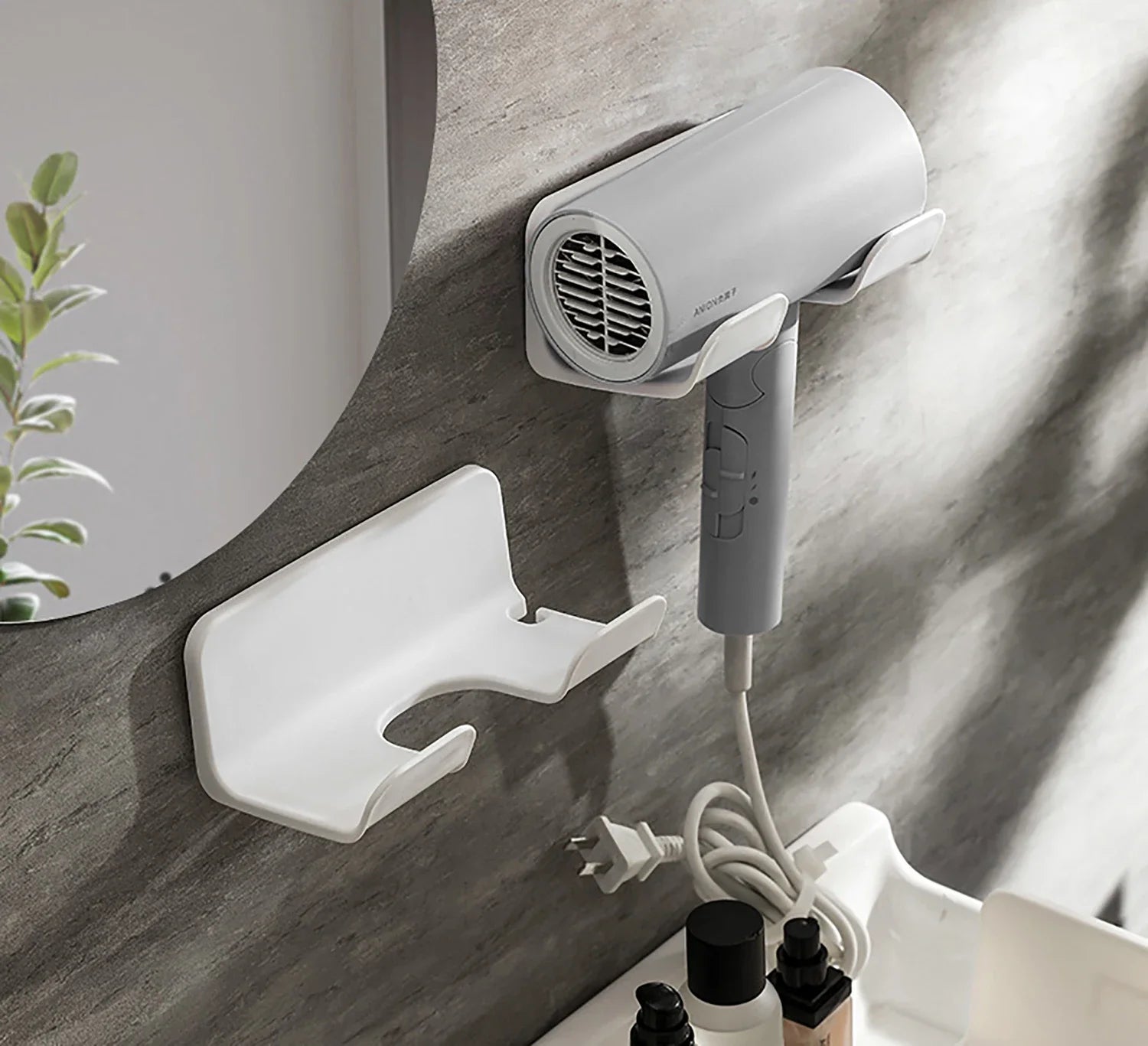 Hair Dryer &amp; Straightener Rack - Bathroom Organization