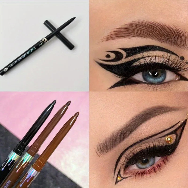 Matte Black Brown Super Smooth Gel Eyeliner