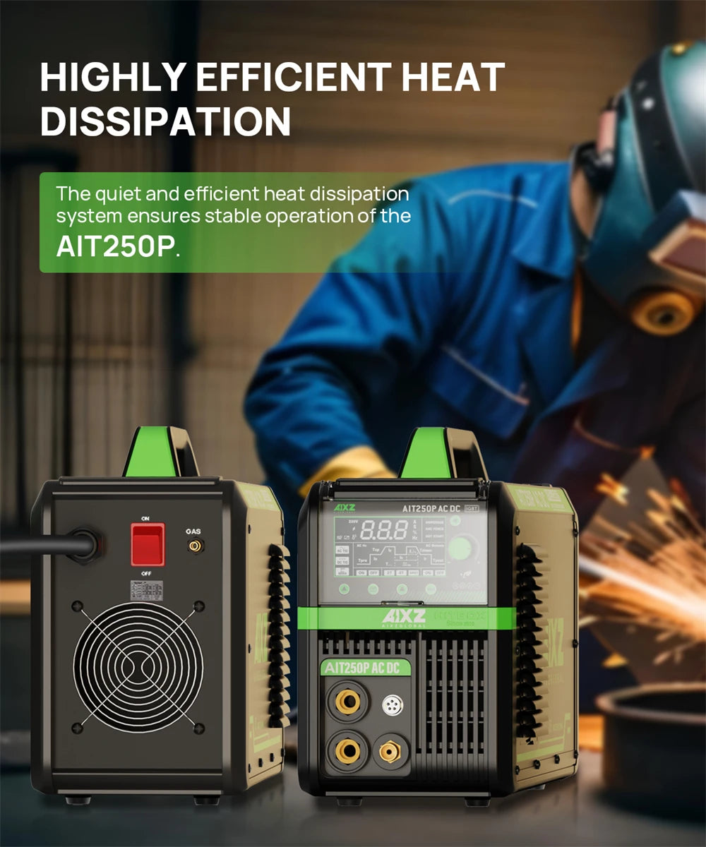 AIXZ 5 in 1 HF TIG AC/DC Aluminum Welding Machine MMA ARC Argon Precise Digital Pulse 2T/4T TIG Welder Stainless IGBT Inverter - Daisan Mart