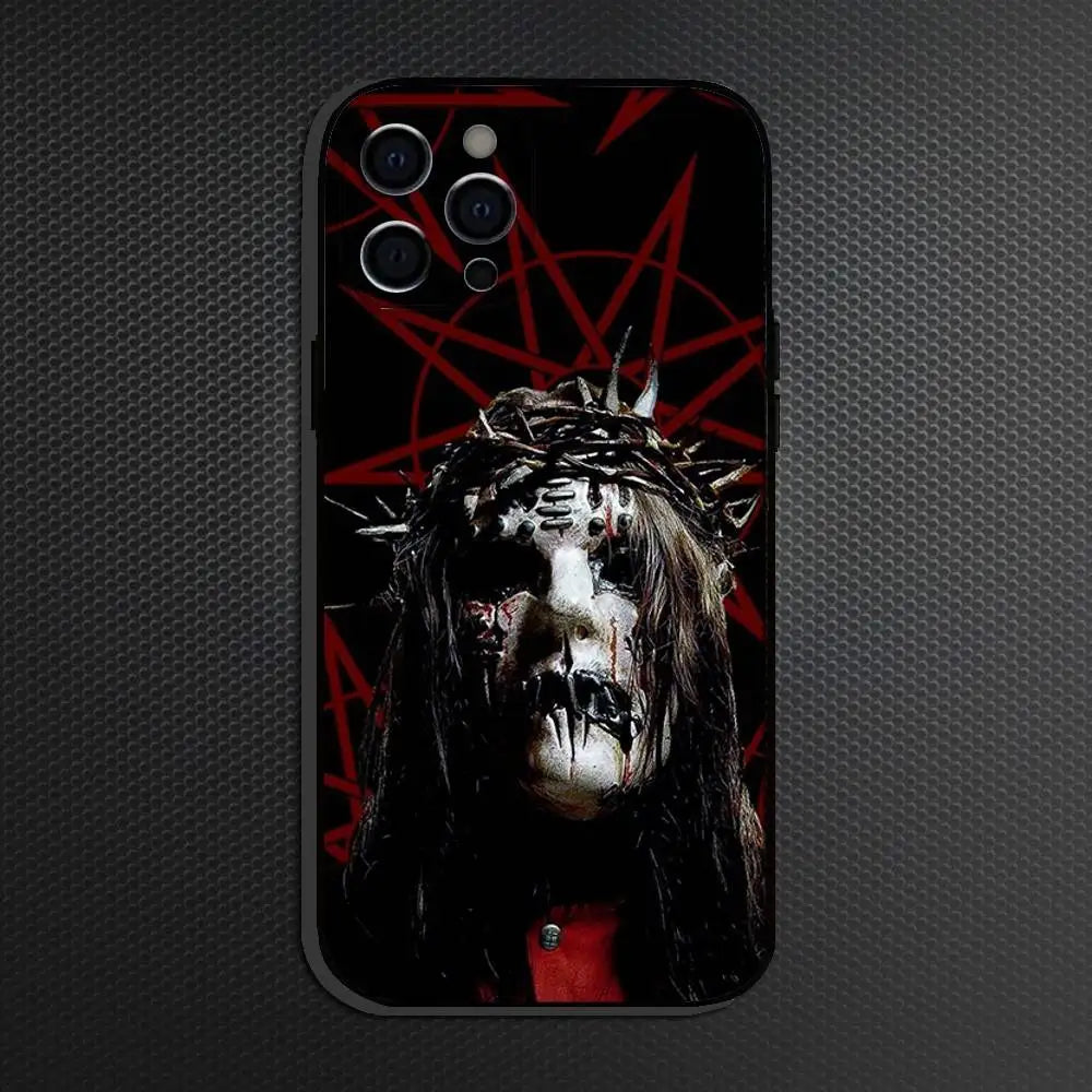 Ốp lưng Silicone Đen SlipknotS iPhone 11-16 Pro Max