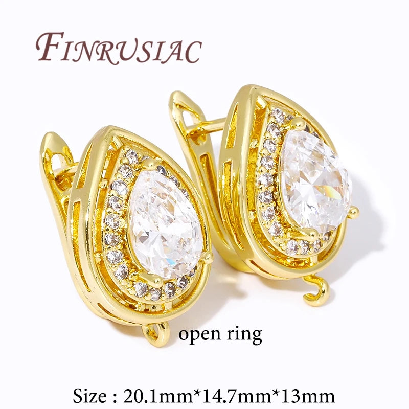 18K Gold Earring Hooks for DIY Jewelry and Accessories