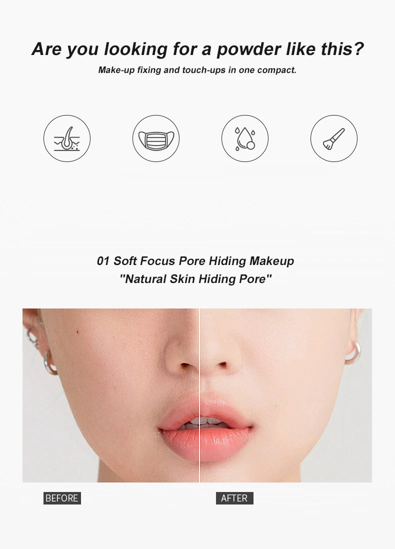 Phấn Phủ Kiểm Dầu Chống Nước Dưỡng Ẩm Mịn Lâu 24H