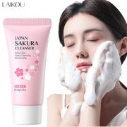 LAIKOU Facial Foaming Cleanser Deeply Cleansing Oil Control Moisturizing Blackhead Removal Skin Care Face Wash Foam Cleanser