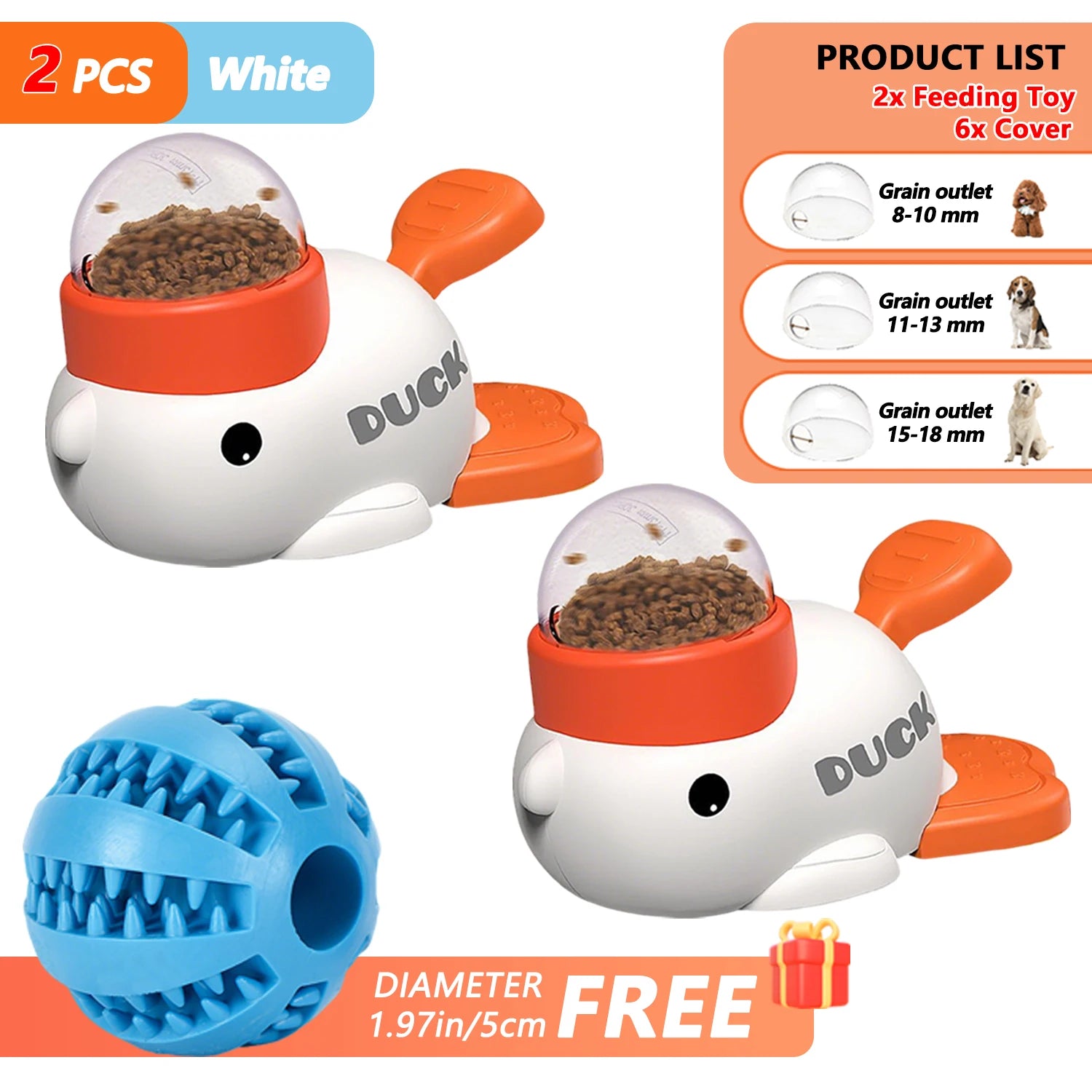 Pet Snack Feeder Dog Food Dispenser Automatic Feeder Puppy Cartoon Duck Design Used to Train Dogs Accessories Cats Cat Supplies - Daisan Mart