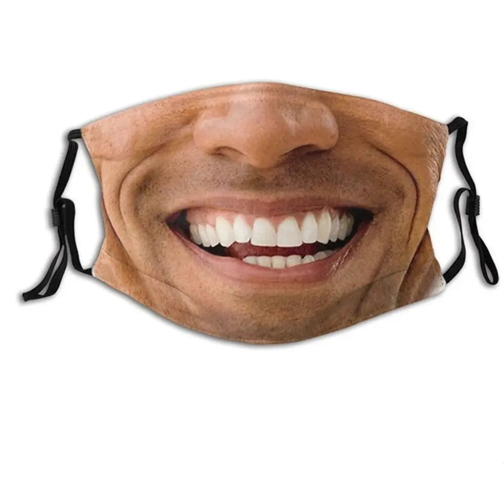 Facial Expression 3D Three-dimensional Mask Personality Breathable Funny Printed Mask Creative Printed Party Cosplay Mask Warmer