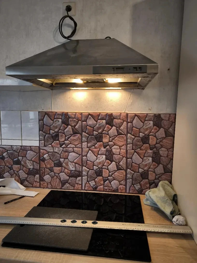 5PCS 10PCS of Pebble Pattern Self-adhesive Wall Stickers,Room Decoration,Wall Decoration,Peel And Stick,Movable Wallpaper