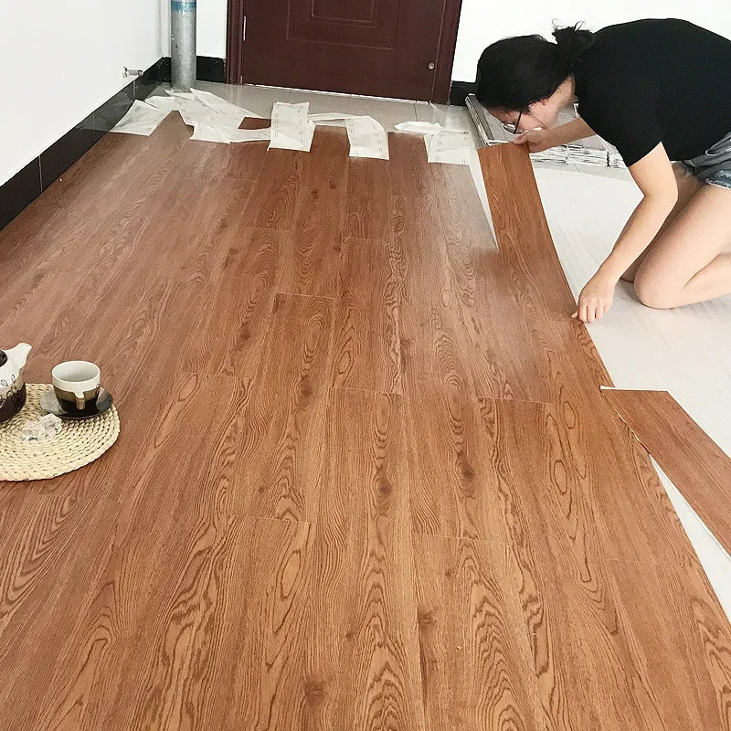 Self-adhesive Wood Grain Floor Wall Stickers Modern Style PVC for Living Room Toilet Kitchen Home Floor Decor Waterproof Sticker