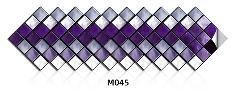 10pcs/set Marble Mosaic Tiles Wall Sticker Transfers Flat Covers for Kitchen Bathroom Stitching Stickers Self-adhesive Removable