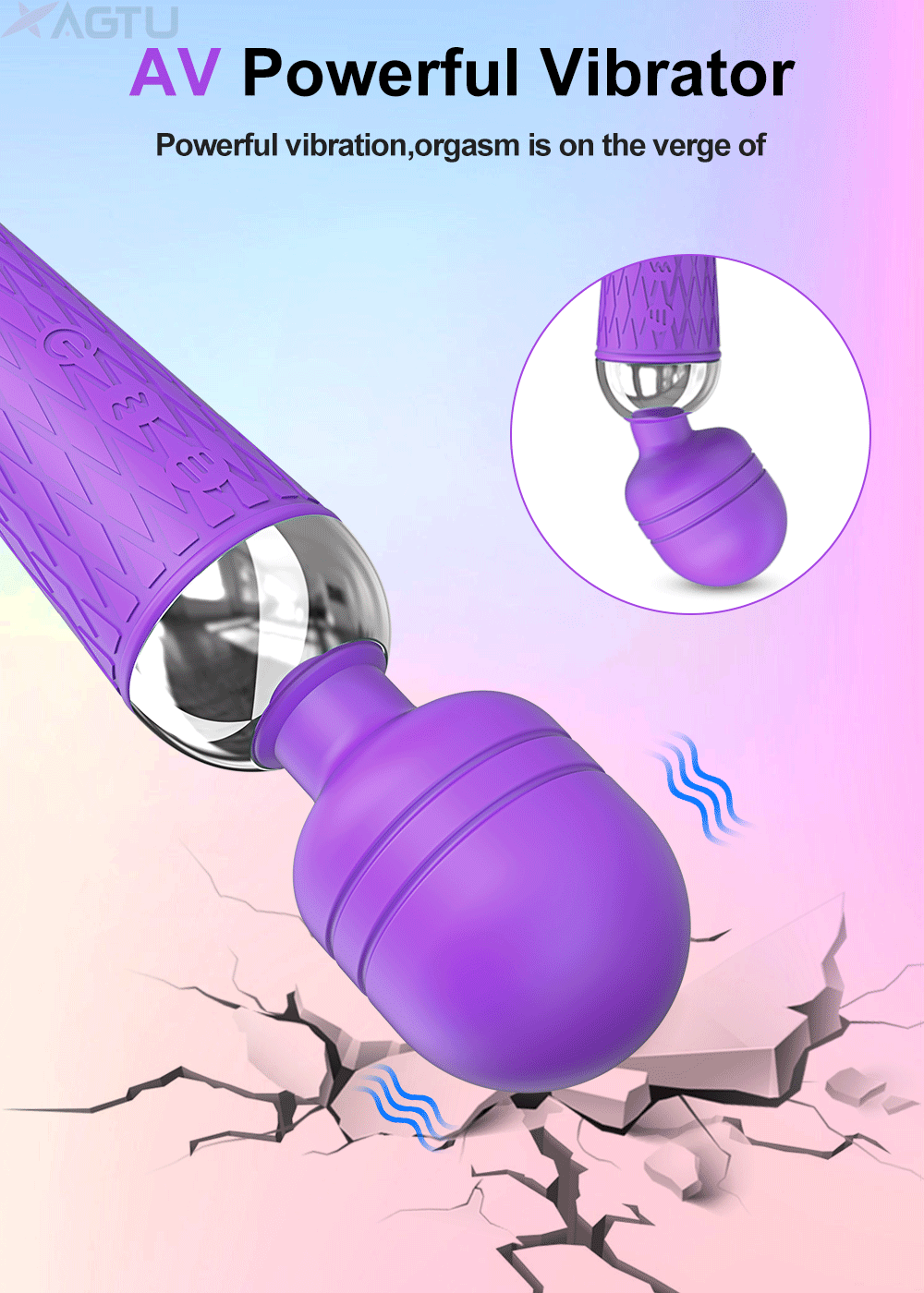 Multi-function G-Spot Stimulating Vibrating Magic Wand for Women