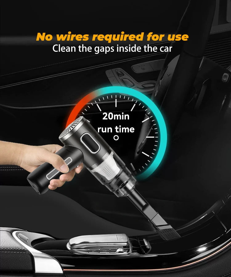 ABS Car Vacuum Cleaner Portable Powerful Wireless Vacuum Cleaner Home Carpet Cleaner Home Appliance Mini Cleaning Machine - Daisan Mart