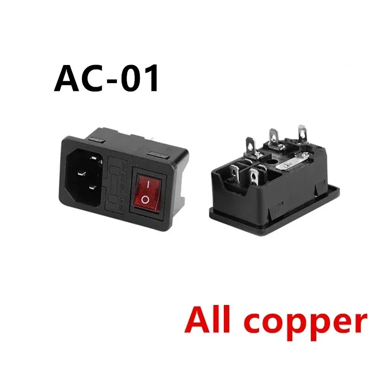 Ổ Cắm Nguồn AC C13 C14 Panel Đen 10A 250V UPS PDU - Daisan Mart