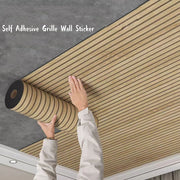 60cm X 3m Pvc Thickened Wall Sticker Self Adhesive Waterproof Moisture Proof Decorative Ceiling Grille Board Background Wall