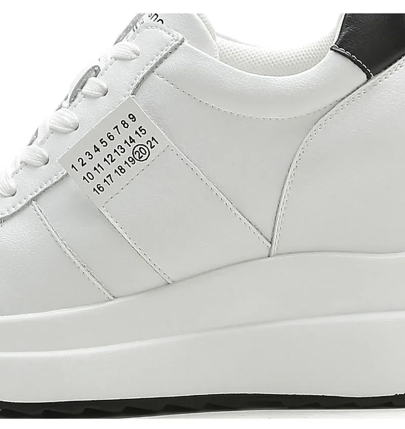 Women's Fashion Genuine Leather Sandals Increase Height 9cm DX142