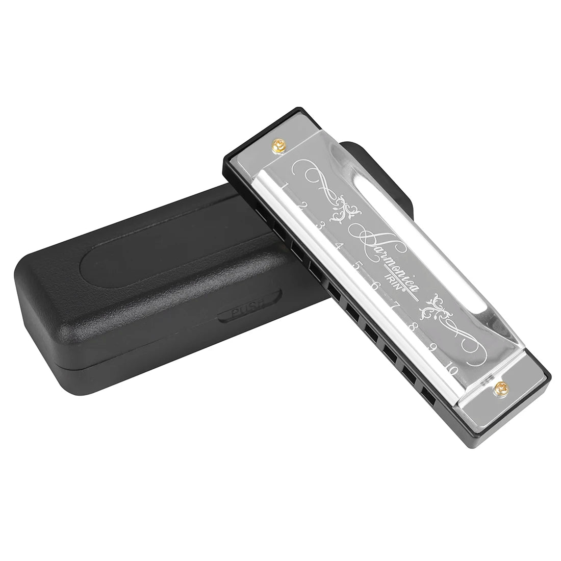 IRIN Harmonica New 10 Hole 20 Tone Harmonica Multicolor C Key Professional Gift with Box for Beginners and Childrens Puzzle Toys